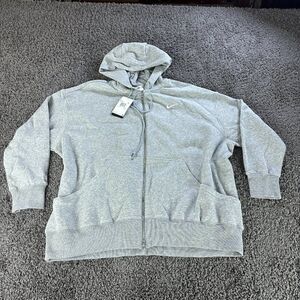Nike Sportswear Phoenix Fleece Hoodie Womens XXL Gray Full Zip Oversized Fit NWT
